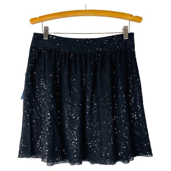 NEW Cynthia Rowley black sequin evening holiday party mini skirt 8 - Picture 1 of 7